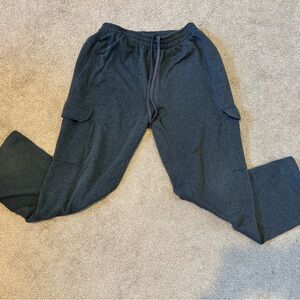 Umbro Men's L Charcoal Cargo Pants